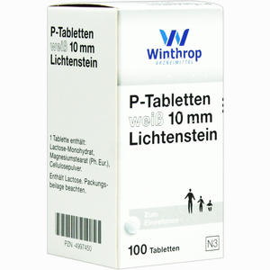 P Tabletten Weiss 10mm Lichtenstein  100 Stück - ab 24,00 &euro;