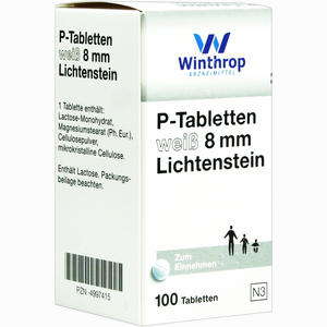 P Tabletten Weiss 8mm Lichtenstein  100 Stück - ab 20,24 €