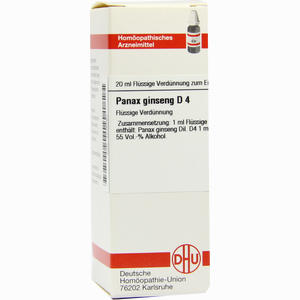 Panax Ginseng D4 Dilution 20 ml - ab 10,45 €