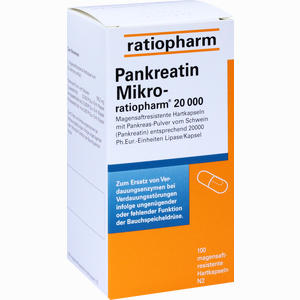 Pankreatin Mikro- Ratiopharm 20000 Kapseln  100 Stück - ab 19,90 €