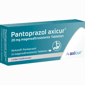 Pantoprazol Axicur 20mg Magensaftresistente Tabletten   14 Stück - ab 1,98 €