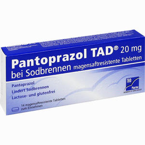 Pantoprazol Tad 20mg bei Sodbrennen Tabletten 14 Stück - ab 3,29 €