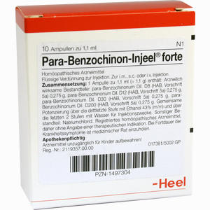 Para- Benzochinon- Injeel Forte Ampullen  10 Stück - ab 17,20 €