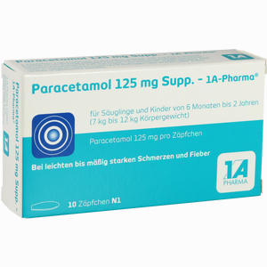 Paracetamol 125mg Supp. - 1 A- Pharma Zäpfchen 10 Stück - ab 0,00 €