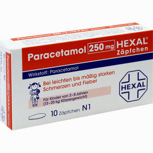 Paracetamol 250 Hexal Zäpfchen  10 Stück - ab 0,00 &euro;