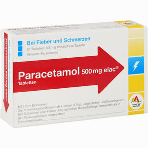 Paracetamol 500 Mg Elac 20 Stück - ab 0,00 €