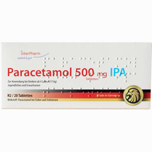 Paracetamol 500mg Ipa Tabletten 20 Stück - ab 0,00 €