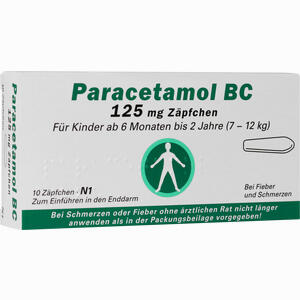 Paracetamol Bc 125 Mg Zäpfchen 10 Stück - ab 1,99 €