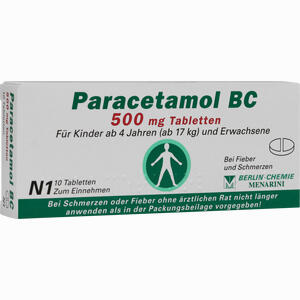 Paracetamol Bc 500mg Tabletten  10 Stück - ab 0,88 €