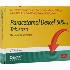 Paracetamol Dexcel 500 Mg Tabletten 20 Stück - ab 0,59 €