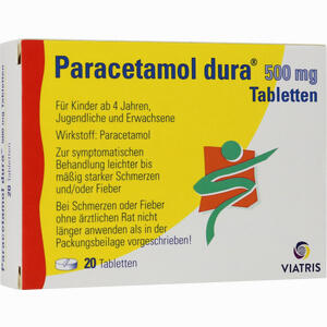 Paracetamol Dura 500mg Tabletten  20 Stück - ab 1,30 €