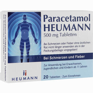 Paracetamol Heumann 500 Mg bei Schmerzen und Fieber  20 Stück - ab 0,70 €