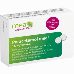 Paracetamol Mea 500 Mg Tabletten  20 Stück - ab 2,06 €