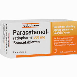 Abbildung von Paracetamol- Ratiopharm 500mg Brausetabletten  10 Stück