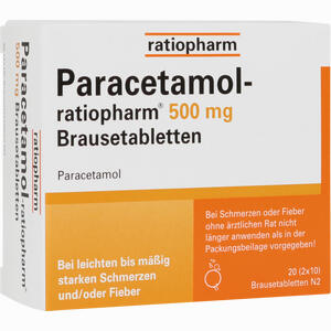 Paracetamol- Ratiopharm 500mg Brausetabletten  20 Stück - ab 4,50 €