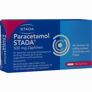 Paracetamol Stada 500 Kinder- Zäpfchen 10 Stück - ab 0,90 €