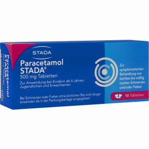 Abbildung von Paracetamol Stada 500 Tabletten 10 Stück