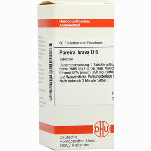 Pareira Brava D6 Tabletten 80 Stück - ab 9,26 €
