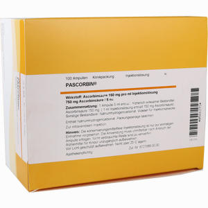Pascorbin (750mg Ascorbinsäure/5ml) Ampullen 100 x 5 ml - ab 80,75 €