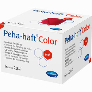 Peha- Haft Color Fixierbinde Latexfrei 6cmx20m Rot  1 Stück - ab 6,30 €