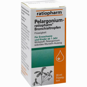 Pelargonium- Ratiopharm Bronchialtropfen Flüssigkeit 20 ml - ab 4,35 €