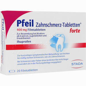 Pfeil Zahnschmerz- Tabletten Forte Filmtabletten 20 Stück - ab 5,87 €