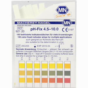 Ph- Fix Indikatorstäbchen Ph 4.5- 10  100 Stück - ab 12,41 &euro;