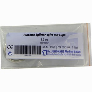 Pinzette Splitter Spitz 8cm mit Lupe  1 Stück - ab 9,65 €