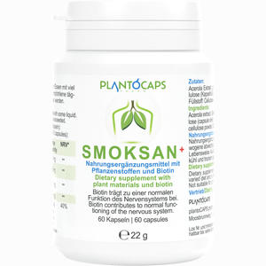 Abbildung von Plantocaps Smoksan+ Kapseln  60 Stück Abbildung von Plantocaps Smoksan+ Kapseln  60 Stück