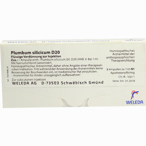 Plumbum Silicicum D20 Ampullen 8 x 1 ml - ab 23,62 €