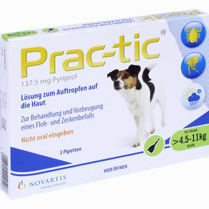 Prac- Tic für Kleine Hunde 4.5kg- 11kg Einzeldosispipetten 3 Stück - ab 0,00 €