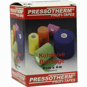 Pressotherm Kohäsive Bandage 8cmx4m Blau Binde 1 Stück - ab 3,06 &euro;