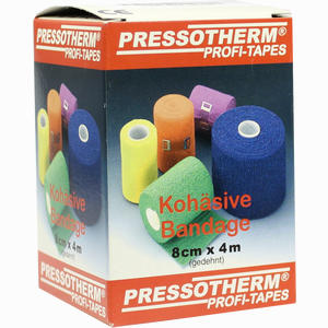 Pressotherm Kohäsive Bandage 8cmx4m Gelb Binde 1 Stück - ab 3,06 &euro;