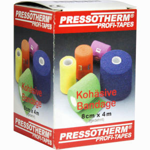 Pressotherm Kohäsive Bandage 8cmx4m Grün Binde 1 Stück - ab 3,06 &euro;