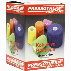 Pressotherm Kohäsive Bandage 8cmx4m Weiß Binde 1 Stück - ab 3,06 €
