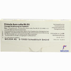 Primula Aur Cul Rh D3 Ampullen 8 x 1 ml - ab 0,00 €