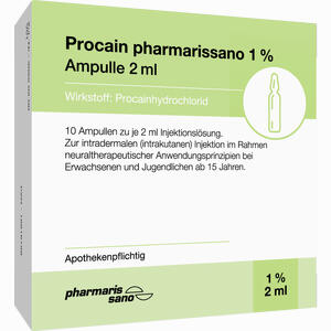 Procain Pharmarissano Ampulle 1% 2ml 10 x 2 ml - ab 7,03 €