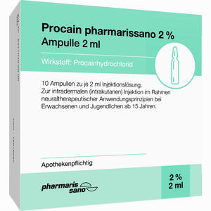Procain Pharmarissano Ampulle 2% 2ml 10 x 2 ml - ab 12,20 €