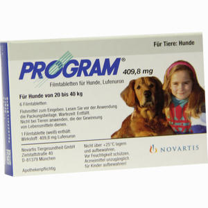 Program Tabletten für Hunde 409.8mg 20- 40kg Filmtabletten 6 Stück - ab 0,00 &euro;
