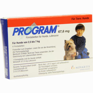 Program Tabletten für Hunde 67.8mg 2.5- 7kg Filmtabletten 6 Stück - ab 0,00 &euro;