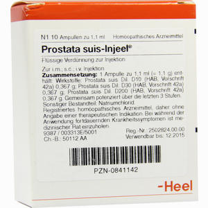 Prostata Suis- Injeel Ampullen  10 Stück - ab 22,55 €