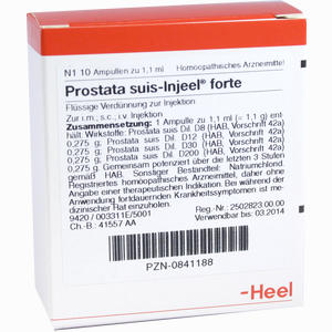 Prostata Suis- Injeel Forte Ampullen  10 Stück - ab 22,55 €