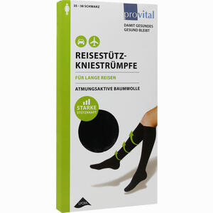 Provital Reisekniestr. Baumwolle Schwarz Gr. 35- 38 2 Stück - ab 11,96 €