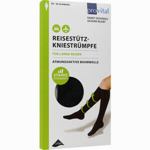 Provital Reisekniestr. Baumwolle Schwarz Gr. 39- 42 2 Stück - ab 11,96 €