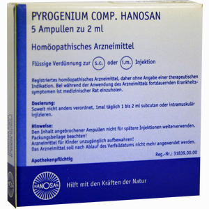 Pyrogenium Comp.hanosan Ampullen 5 x 2 ml - ab 0,00 €