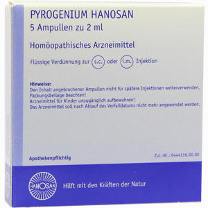 Pyrogenium Hanosan Injektionslösung 5 x 2 ml Pyrogenium Hanosan Injektionslösung 5 x 2 ml