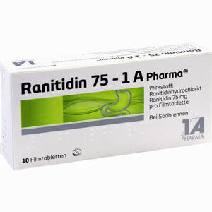 Ranitidin 75 - 1 A Pharma Filmtabletten 10 Stück