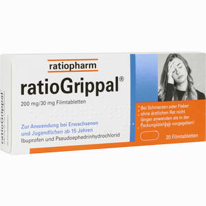 Abbildung von Ratiogrippal 200 Mg/30 Mg Filmtabletten  20 Stück