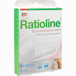 Ratioline Wundverband 10x8 Cm Steril  5 Stück - ab 3,09 €