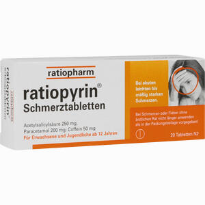 Ratiopyrin Schmerztabletten  20 Stück - ab 2,97 €